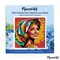 Figured'Art Mini Paint by Numbers Kit for Adults with Frame Exotic Beauty Pop Art Small format 8"x8" - Craft Art Painting DIY Canvas Already Stretched on a Wooden Frame